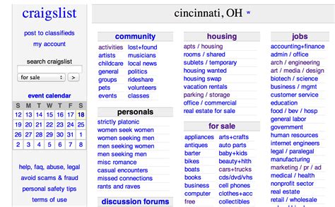 Craigslist jobs cincinnati - If you’re looking to sell something, find a job, or rent out your property, Craigslist is one of the most popular platforms to help you accomplish these tasks. However, with millions of users posting every day, it can be difficult to get yo...